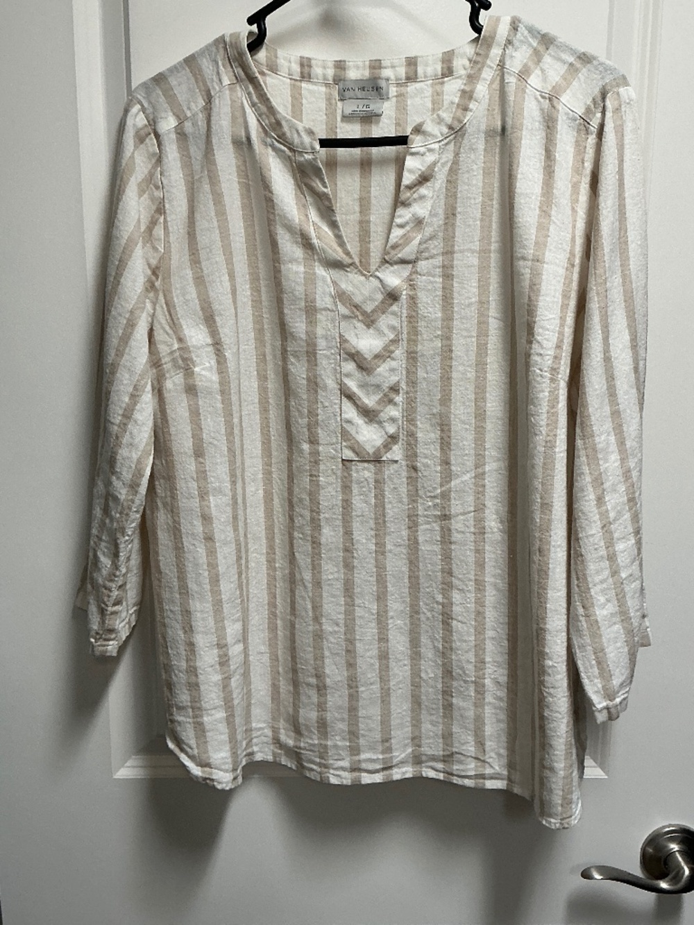 Van Heusen linen tunic blouse large